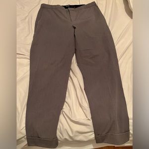 Icone Women Grey Trouser Chino Ankle Office Pants